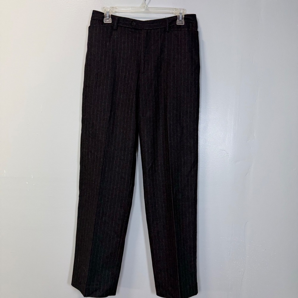 GAP Womens Gray Pinstripe Wool Blend Straight Leg Trousers Size 10 122410-00-1